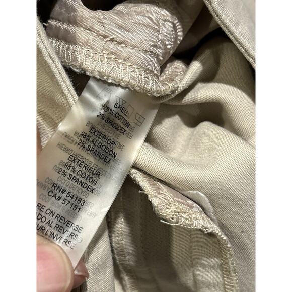 Karl Lagerfeld Paris Khaki Zip Pockets Dress Pants Straight Leg Trousers Size 6 - Picture 5 of 7